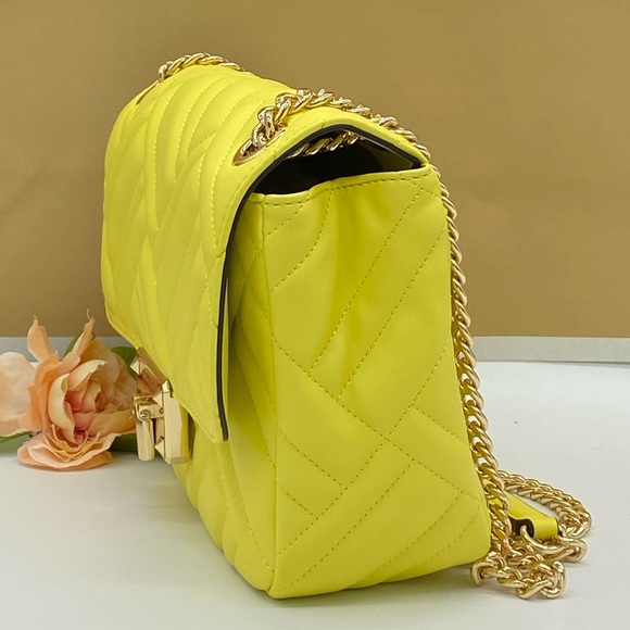 MICHAEL KORS PEYTON MEDIUM SHOULDER FLAP  SUNSHINE - Picture 11 of 14